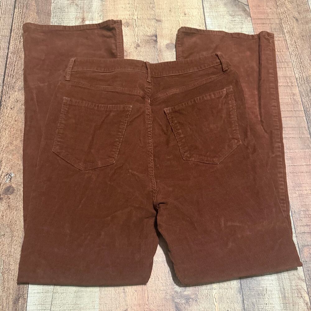 Old Navy Women's Brown Higher High-Rise Flare Corduroy Pants Sz 12 Fall Preppy - Picture 7 of 7